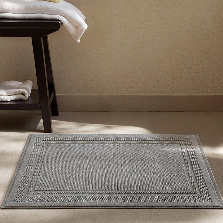 Plush Textured Bathroom Mat Bowlift