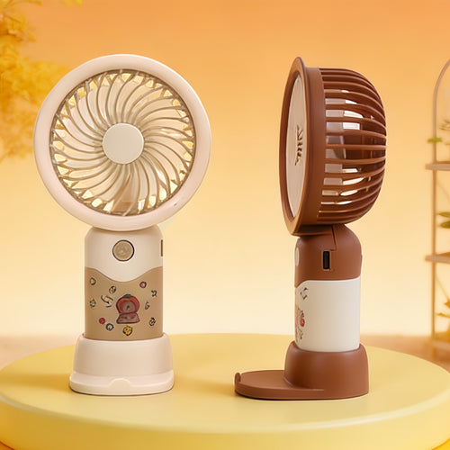 Ladies portable hand fan with ergonomic design and cute motif Bowlift