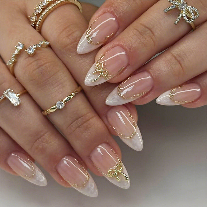Elegant Sculpted Press-On Nail Tips Bowlift