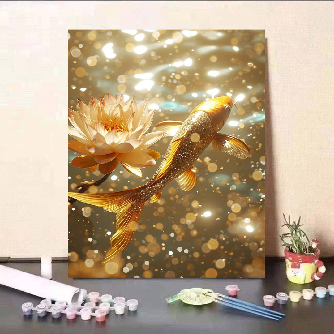 DIY Koi Fish and Water Lily Painting Kit Bowlift