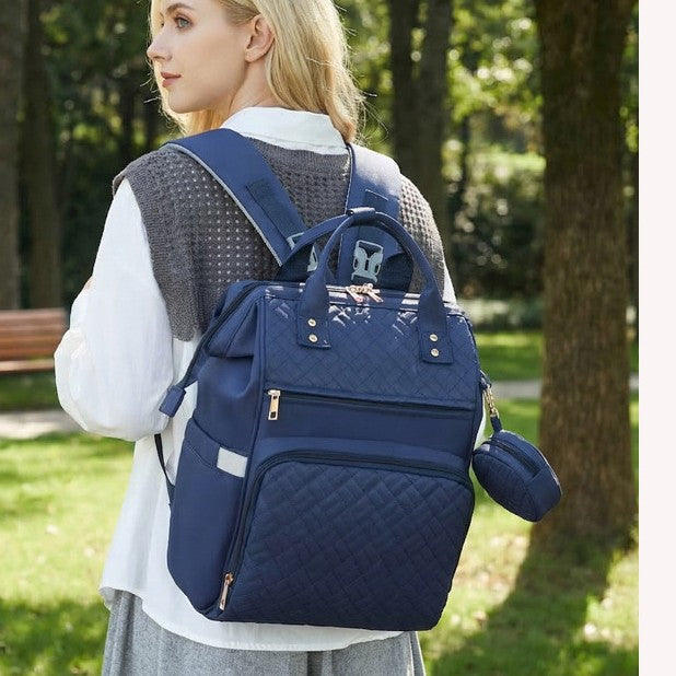 Quilted Multi-Functional Backpack Bowlift