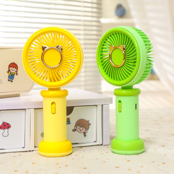 Women's Portable Hand Fan with Cute Animal Design Bowlift