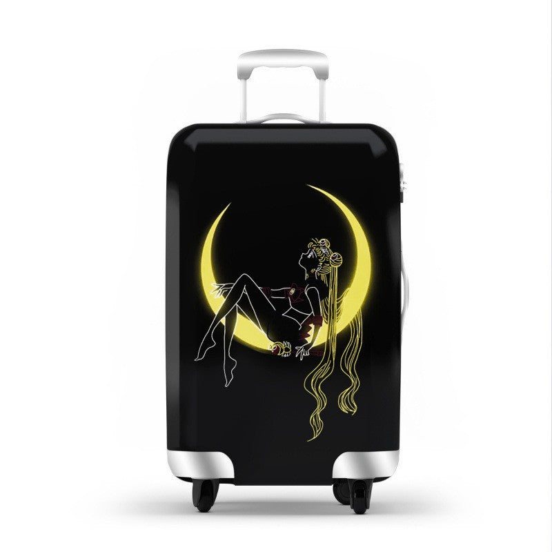 Unisex hard-shell luggage with trendy dog motif Bowlift