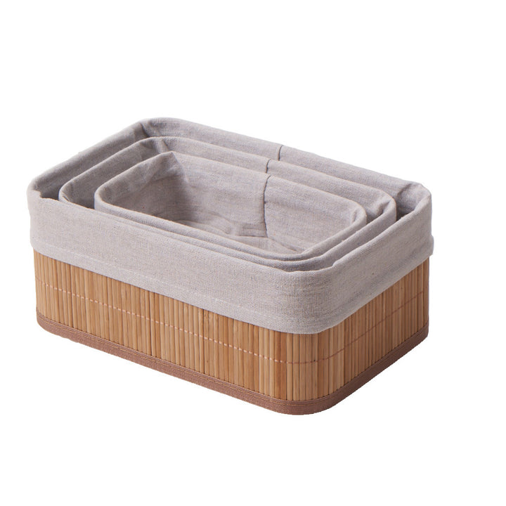 Storage baskets with decorative fabric insert Bowlift