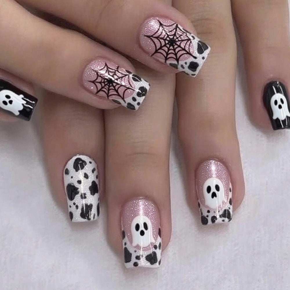 Halloween-Themed Press-On Nail Art Set Bowlift 1787542716