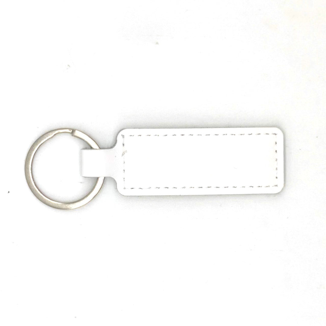 Unisex keychain with customizable faux leather Bowlift