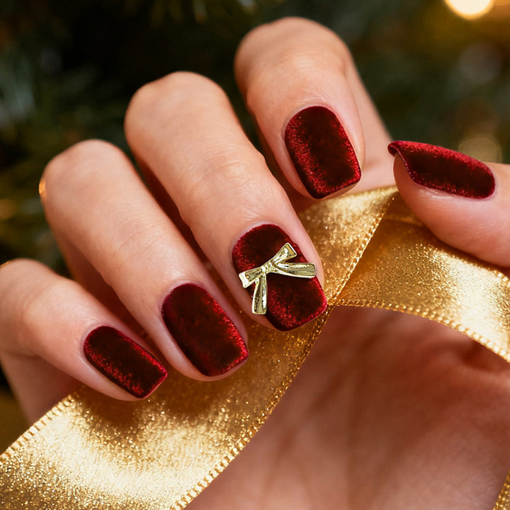 Velvet Press-On Nail Set Bowlift
