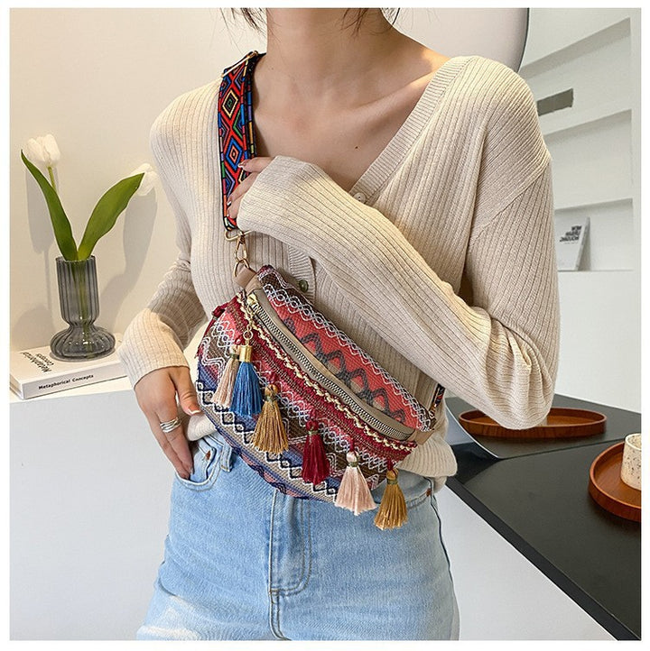 Colorful Embroidered Crossbody Bag Bowlift