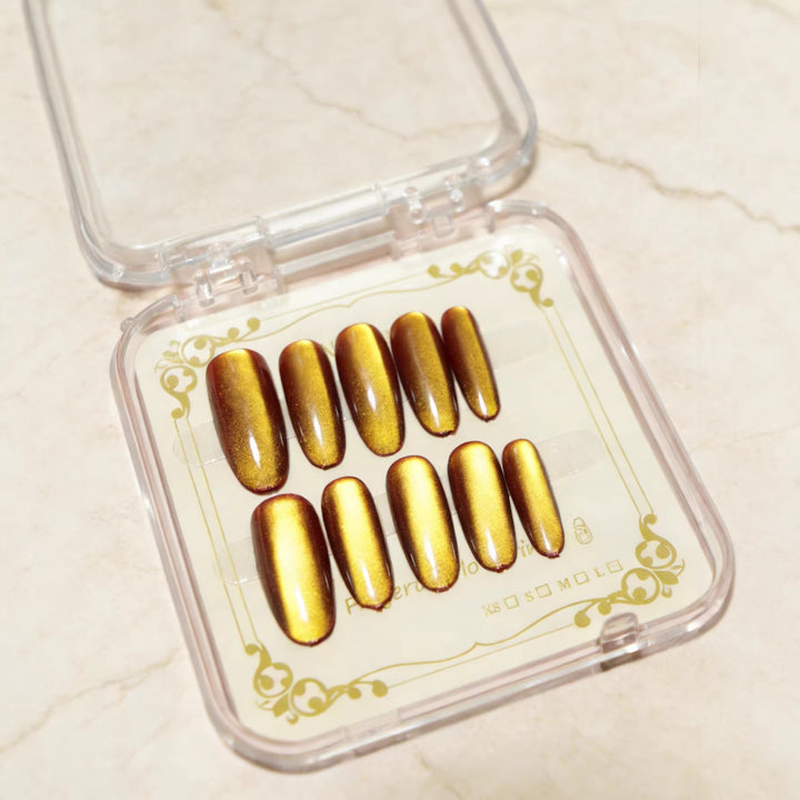 Glossy Almond-Shaped Press-On Nail Tips Bowlift