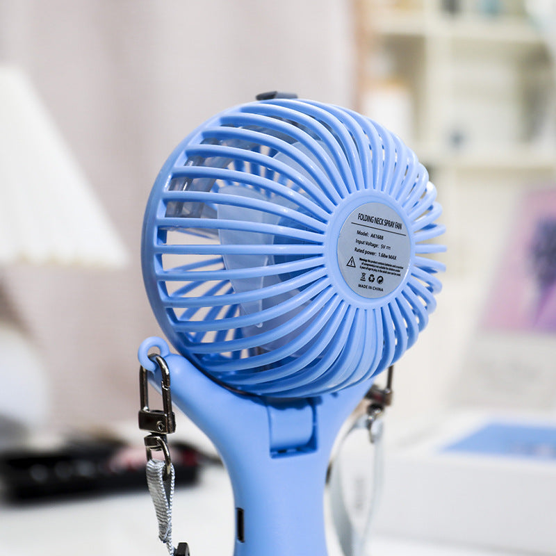 Women's portable handheld fan with ergonomic design and spray function Bowlift