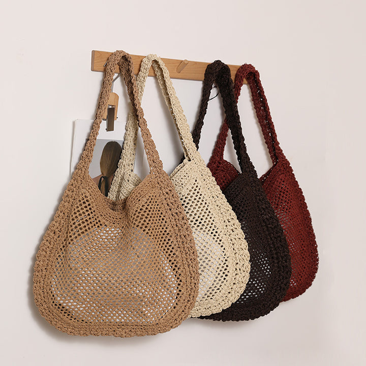 Hand-knotted net tote bag Bowlift