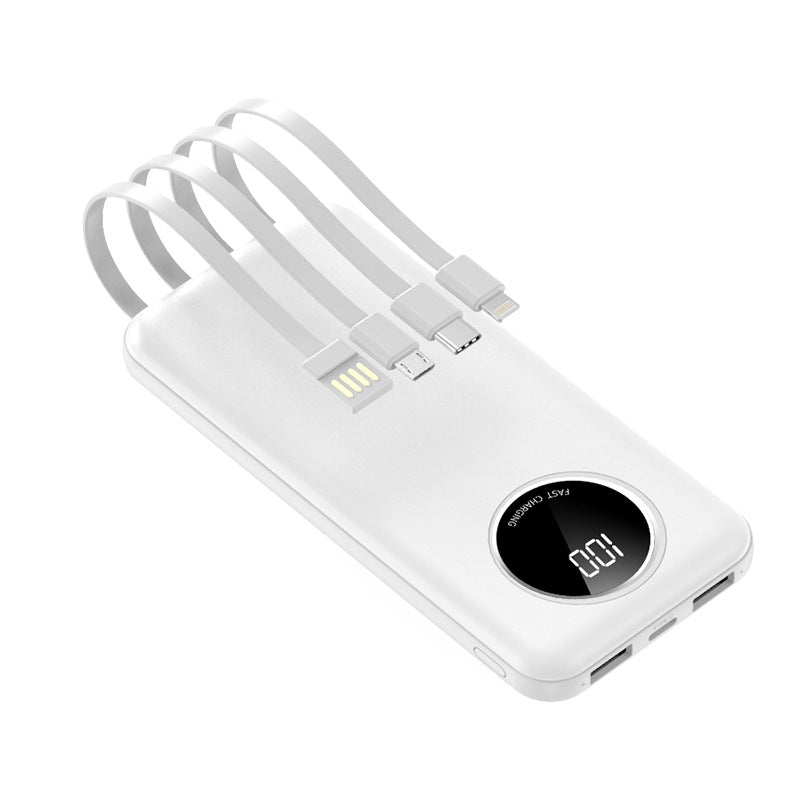 Multifunctional power bank with integrated cables Bowlift