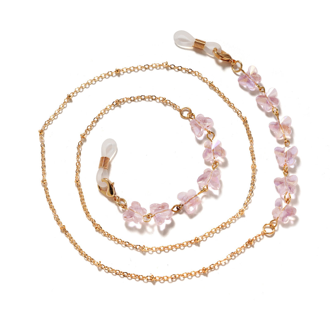 Floral-Embellished Eyewear Chain Bowlift