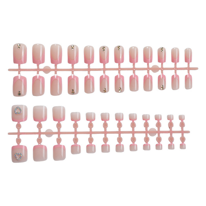 Acrylic Nail Set with Stylish Accents Bowlift