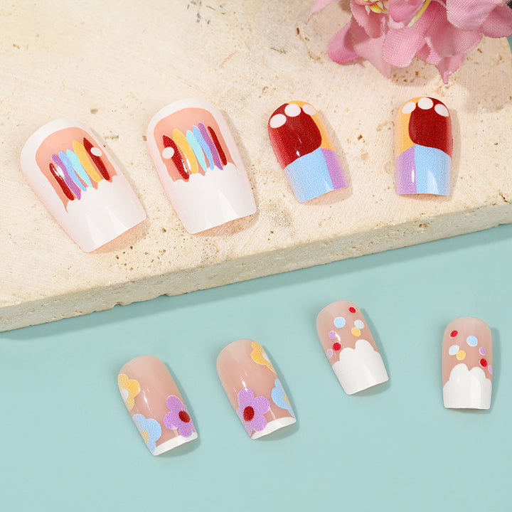 Creative Nail Art Set with Colorful Designs Bowlift
