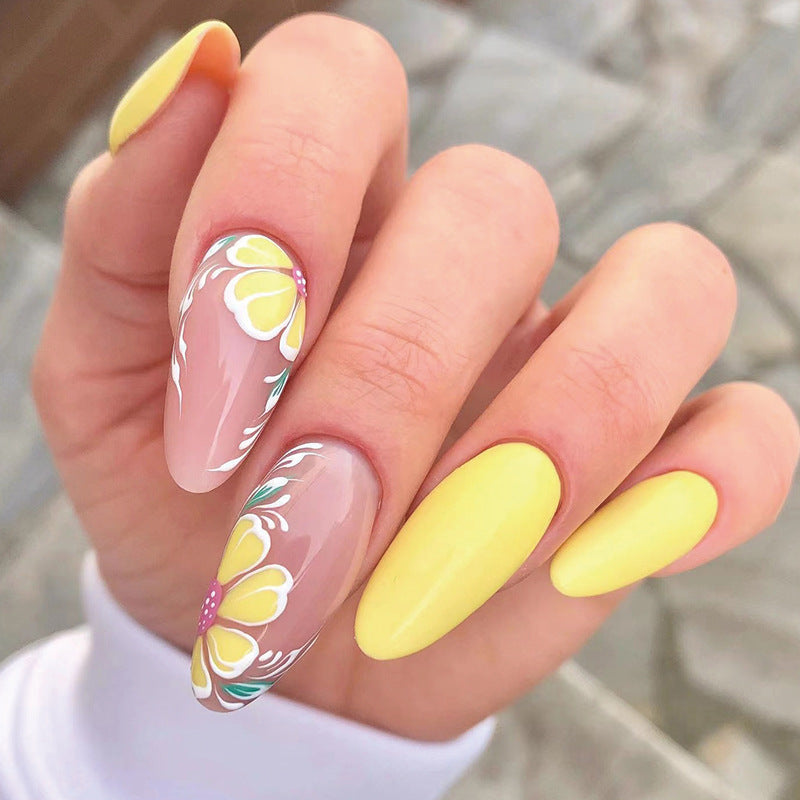 Artful Nail Art with Floral Design Bowlift