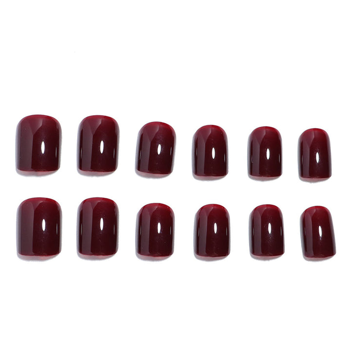 Glossy Press-On Nail Set with Elegant Design Bowlift