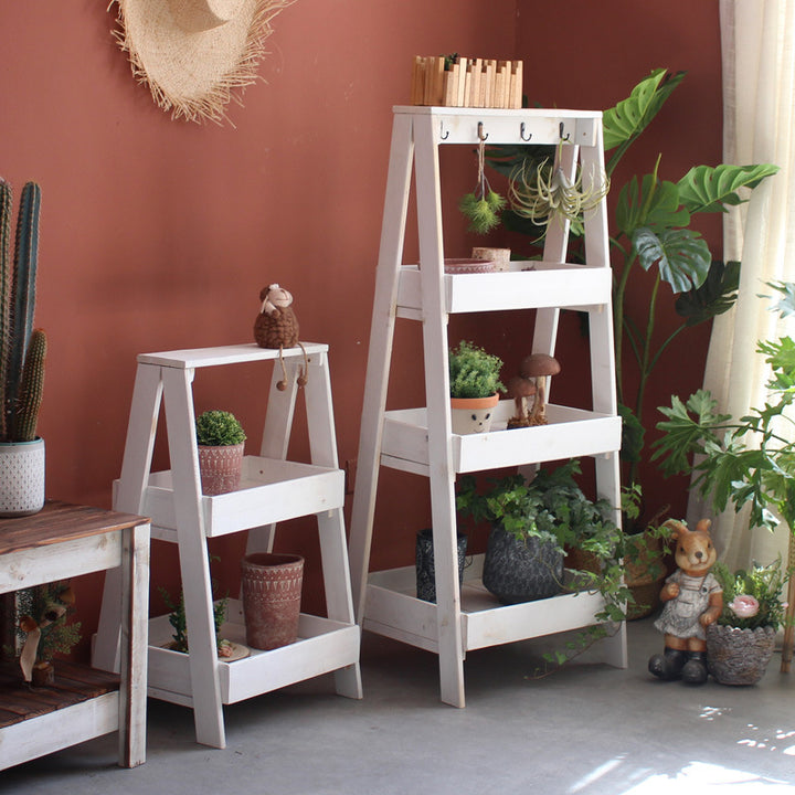 Multifunctional Wooden Step Ladder Bowlift
