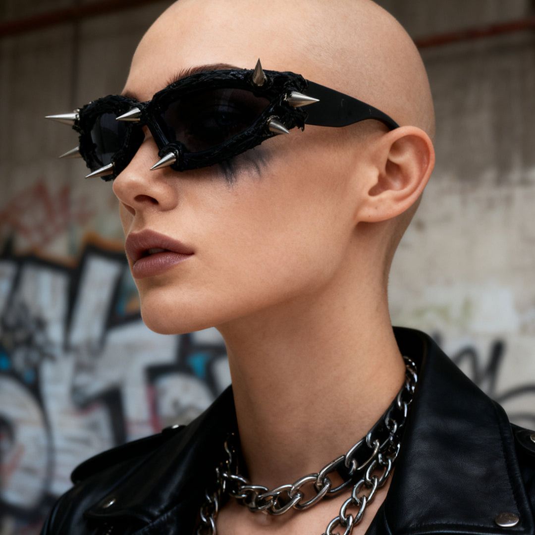 Women's extravagant fashion sunglasses with unique spikes design Bowlift