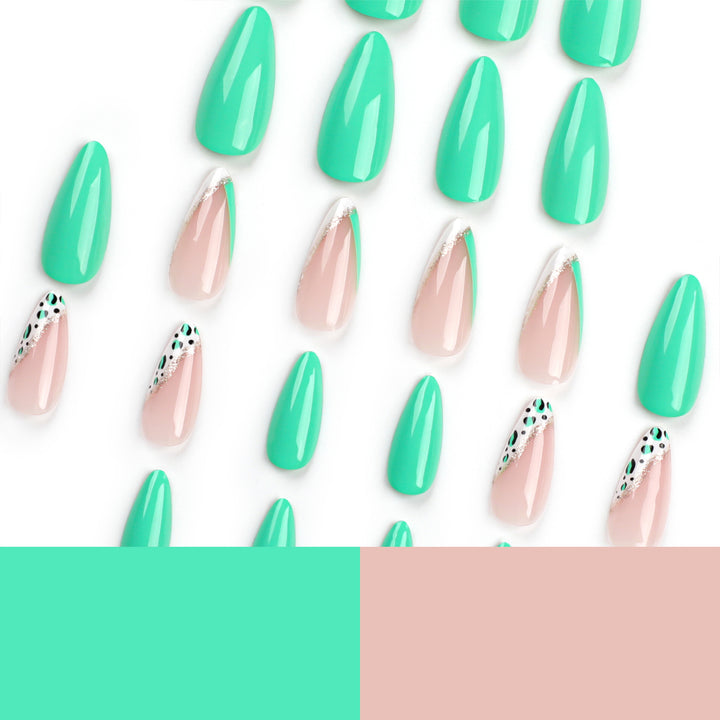 Artistic stiletto nails with glamorous color play Bowlift