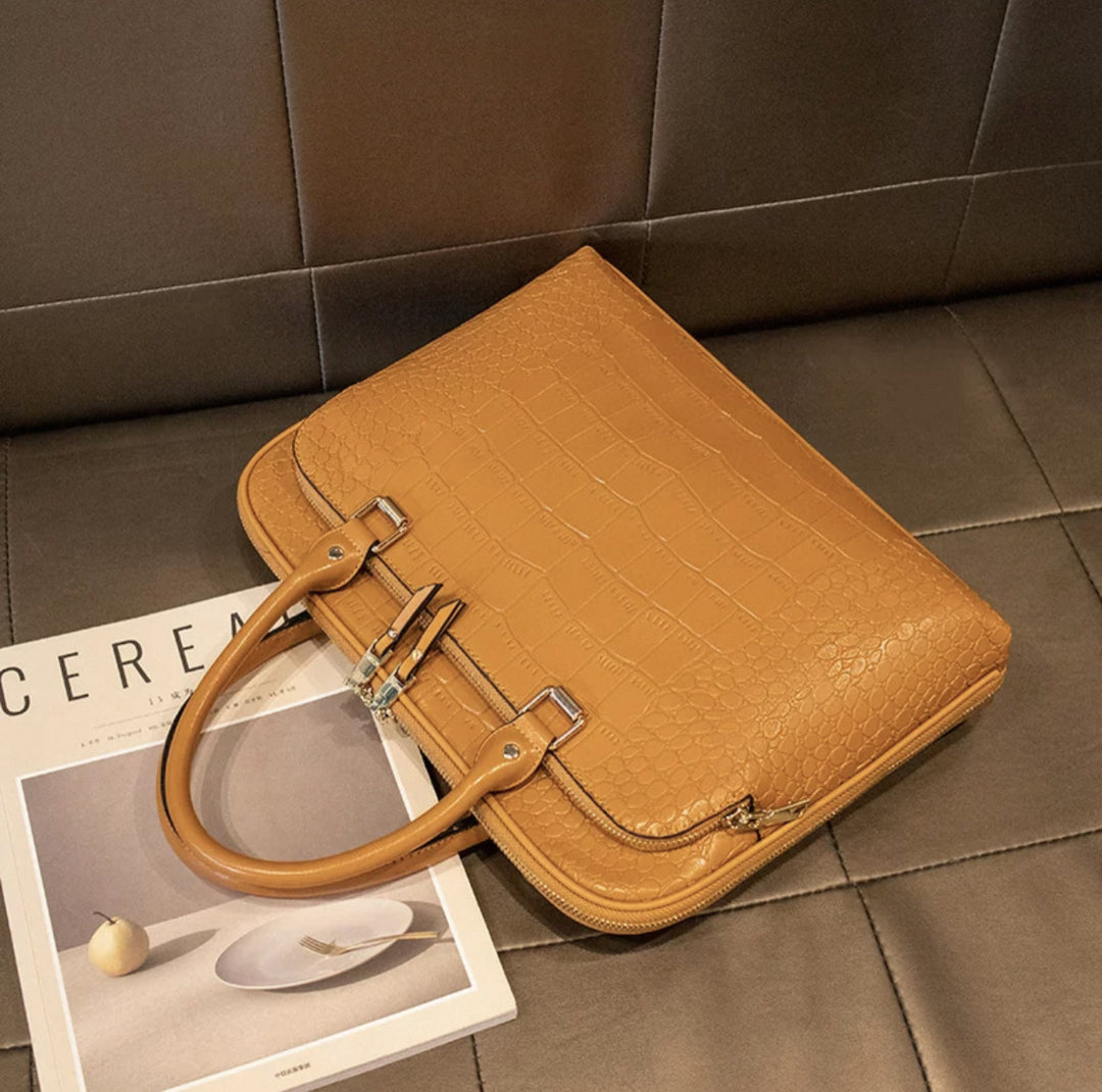 Elegant Business Bag with Structured Design Bowlift