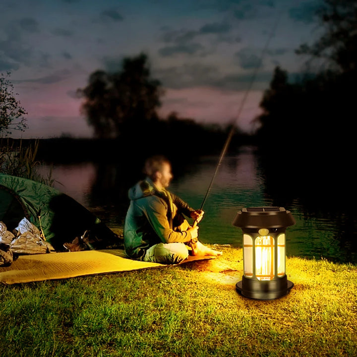 Solar-Powered Rechargeable LED Mosquito Zapper Lantern Bowlift