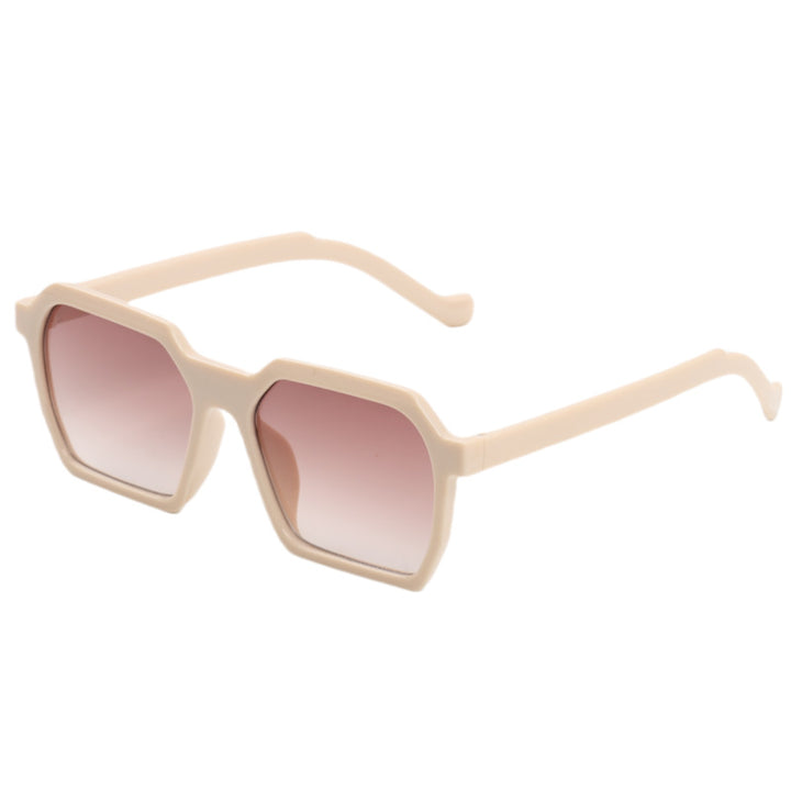 Women's Fashionable Hexagonal Sunglasses with Gentle Gradient Bowlift