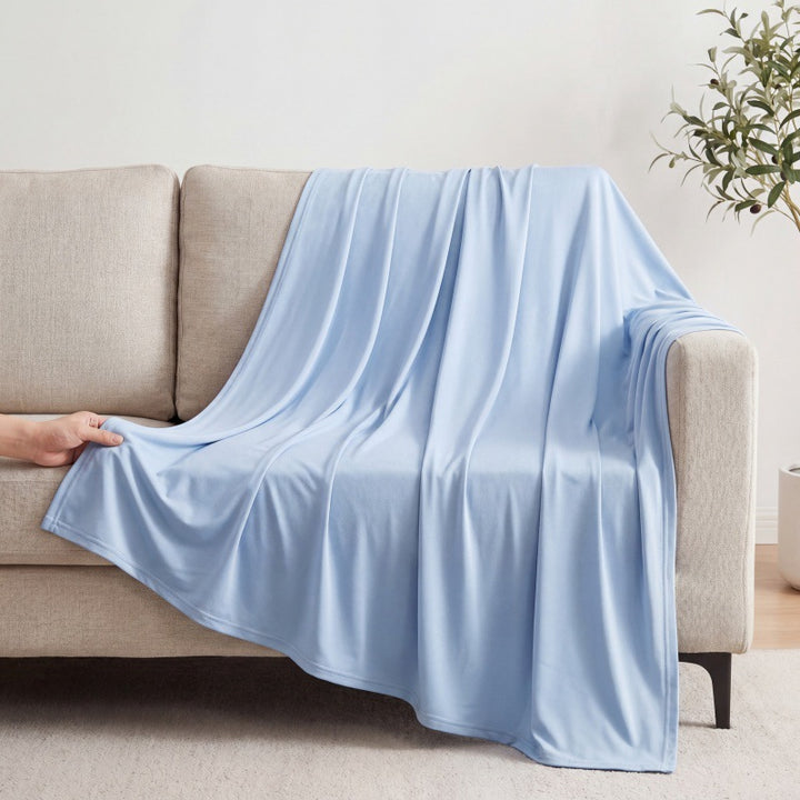 Unisex nan thermoregulating cashmere look cuddly blanket made of microfiber extra large Bowlift