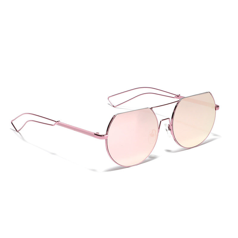 Women's geometric sunglasses with translucent lenses and stylish metal frame Bowlift