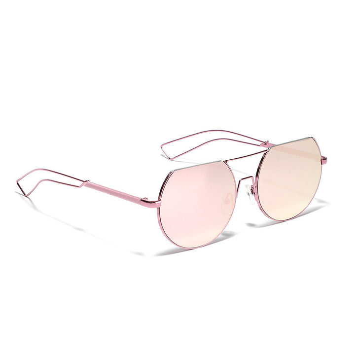 Women's geometric sunglasses with translucent lenses and stylish metal frame Bowlift