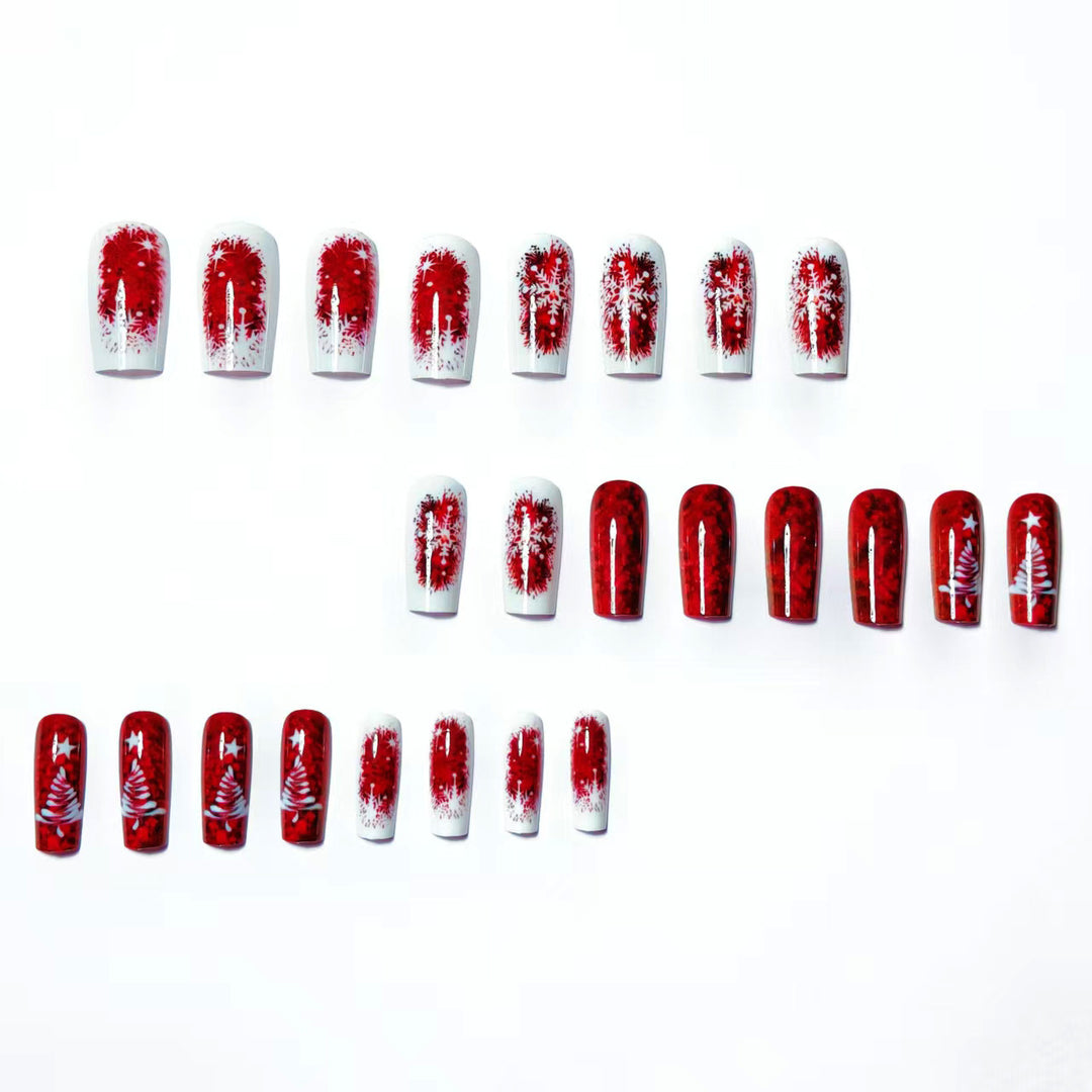 Festive Glittery Christmas Nail Art Bowlift