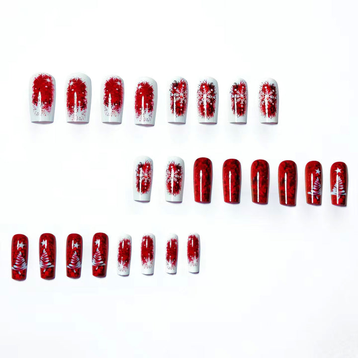 Festive Glittery Christmas Nail Art Bowlift