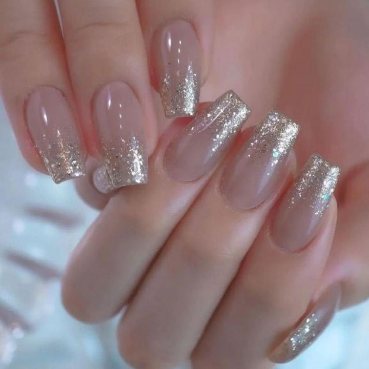 Luxury Glitter Ombre Press-On Nail Set Bowlift