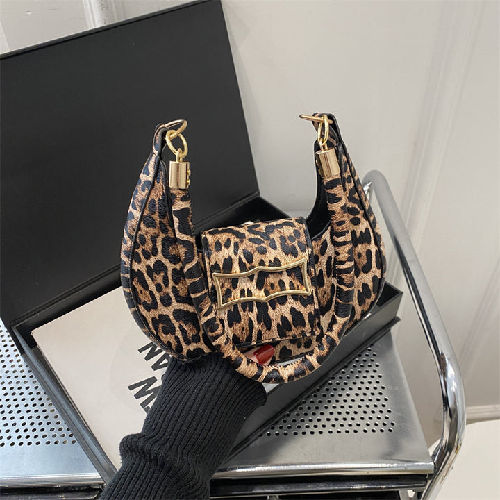 Stylish Leopard Print Handbag Bowlift