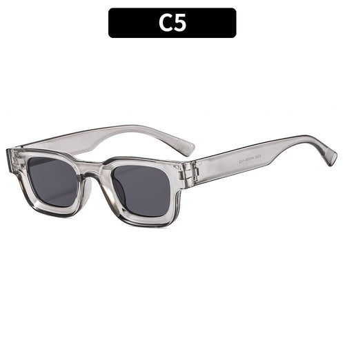 Geometric Transparent Frame Sunglasses