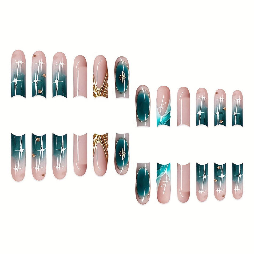 Floral Art Acrylic Nail Set Bowlift