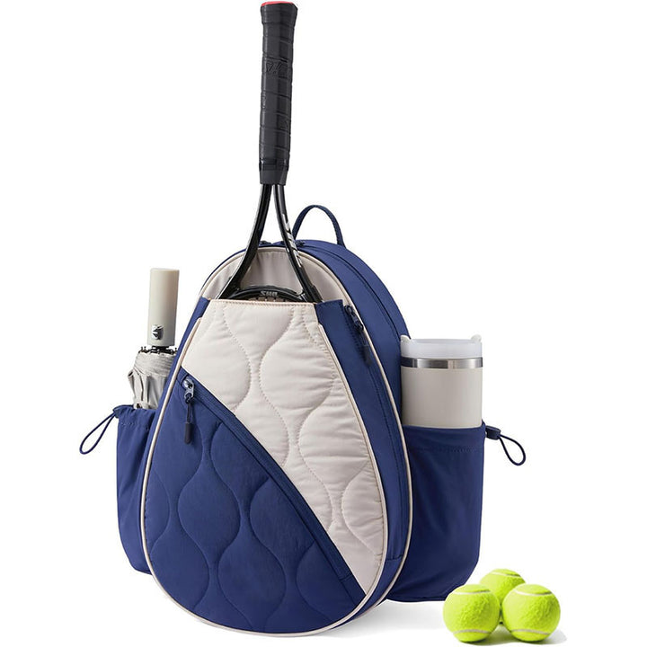 Quilted Tennis Racket Backpack Bowlift