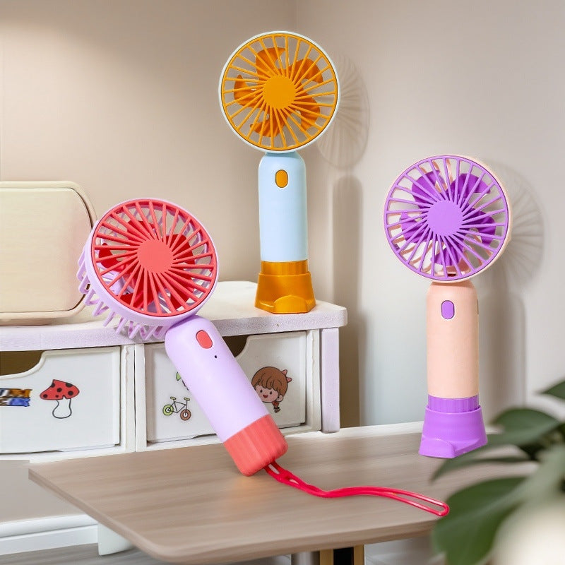 Women's Portable Mini Fan with Ergonomic Grip and USB Charging Function Bowlift