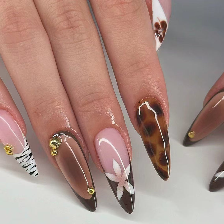 Artistic Stiletto Press-On Nails Bowlift