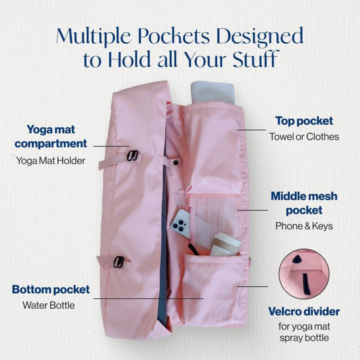 Yoga bag with practical compartment division Bowlift