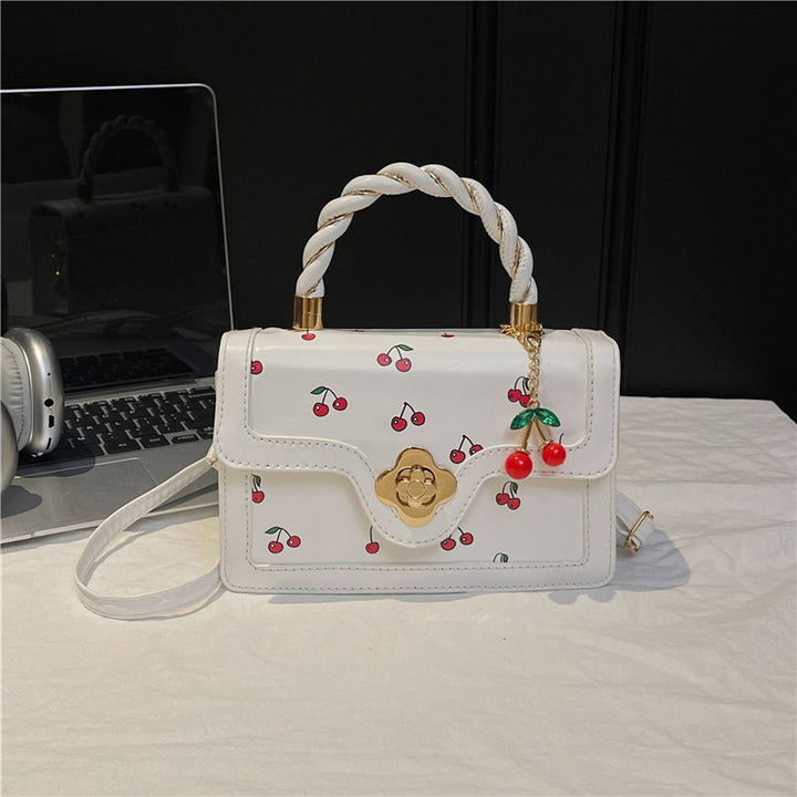 Playful Cherry Print Mini Satchel Handbag Bowlift