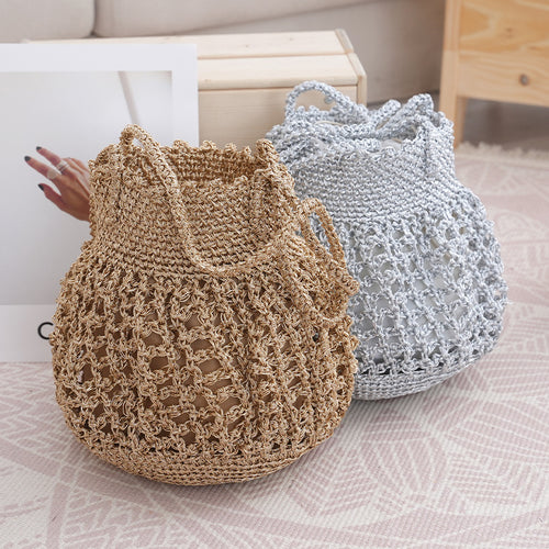 Handmade Macrame Bag with Open Structure Bowlift