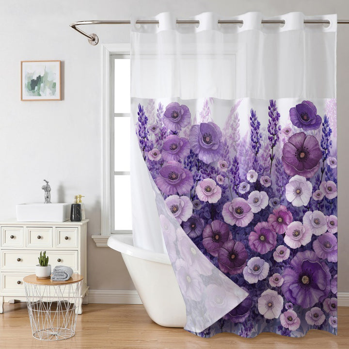 Artistic Floral Shower Curtain Bowlift