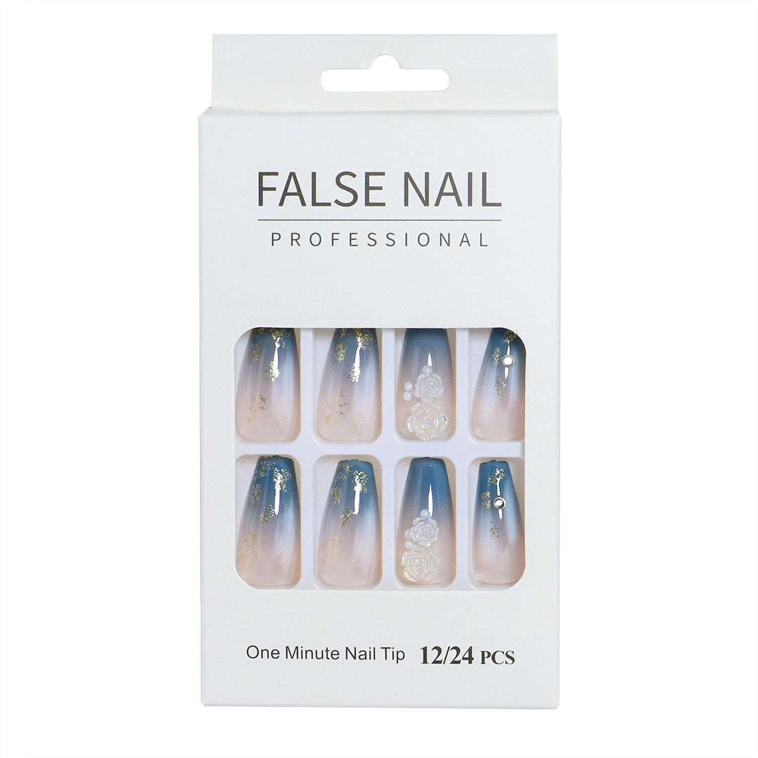Decorative Press-On Nail Set with 3D Accents Bowlift