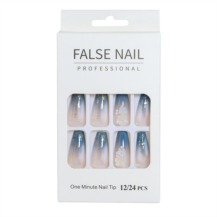 Decorative Press-On Nail Set with 3D Accents Bowlift