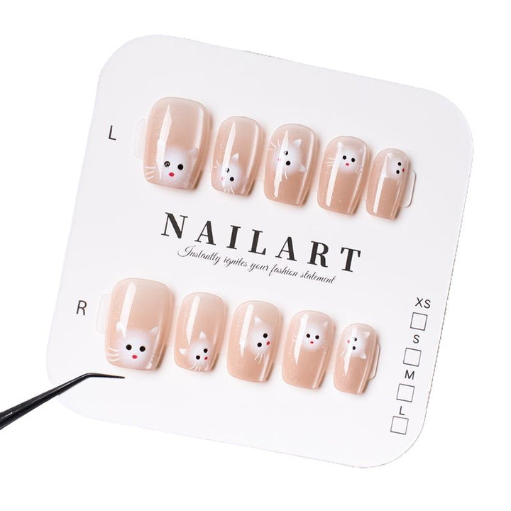 Trendy Ombre Leopard Print Press-On Nails Bowlift