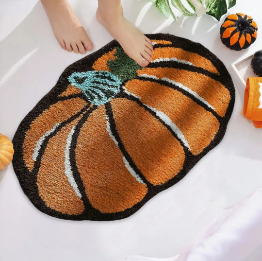 Pumpkin Theme Bath Mat