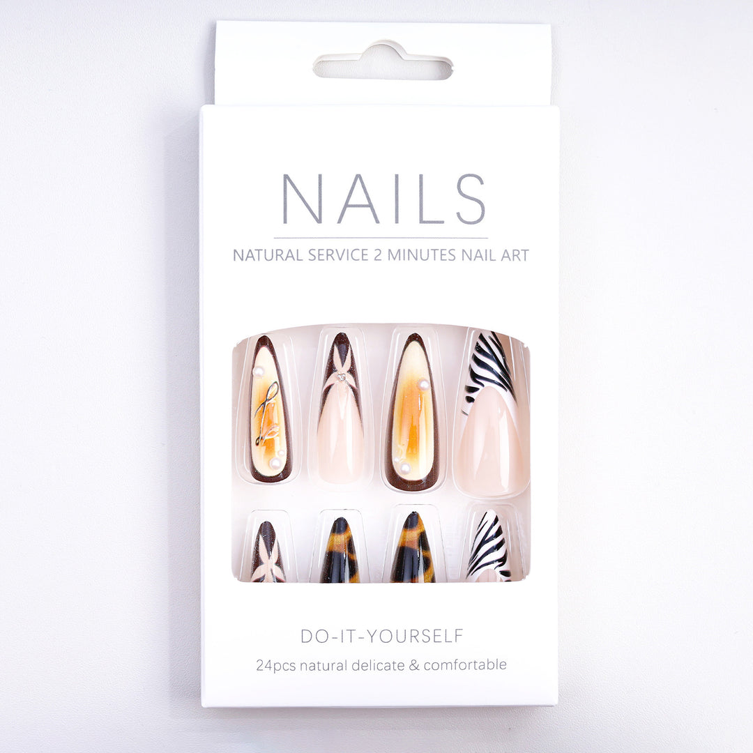 Artificial nails with elegant droplet and animal designs Bowlift