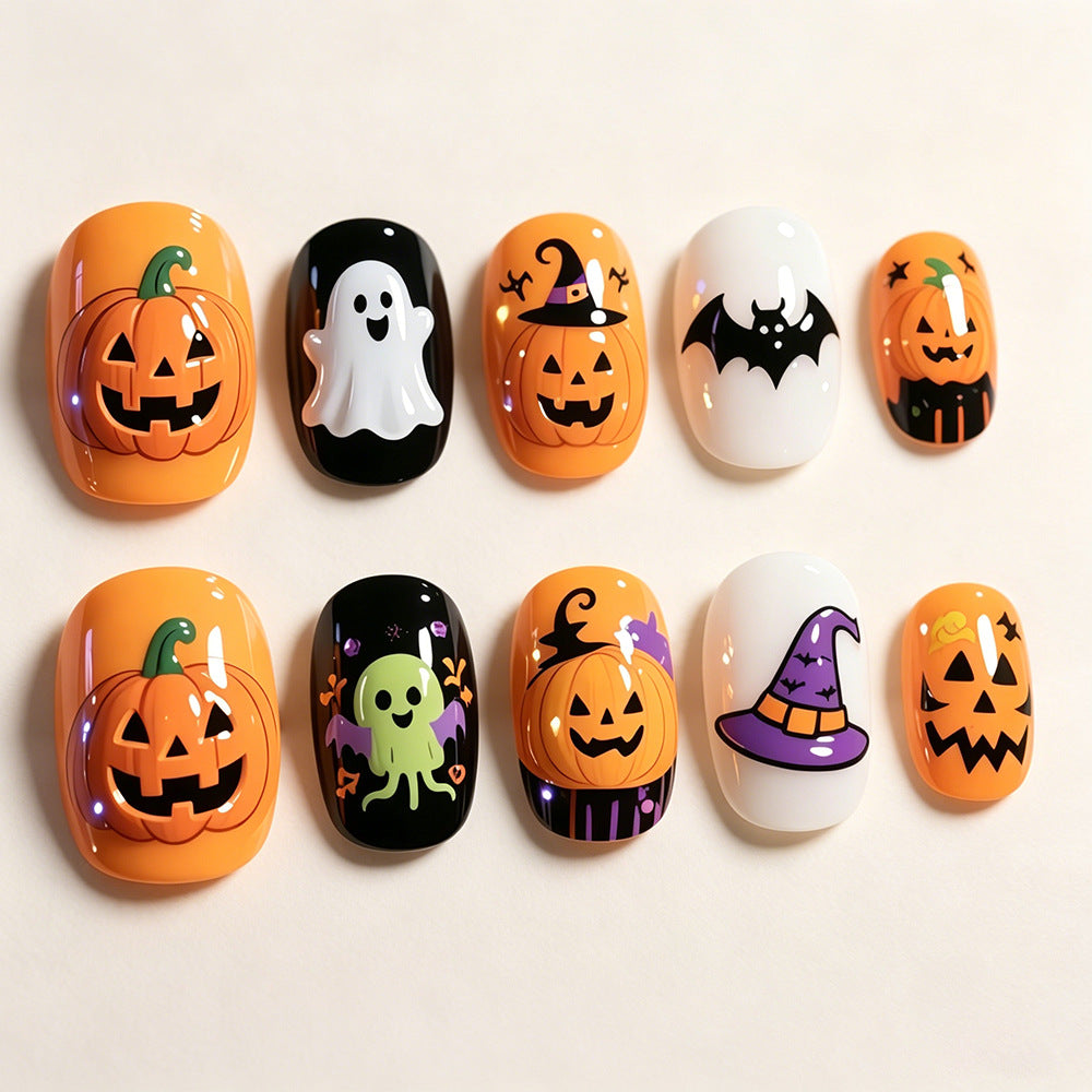 Halloween Artificial Nail Set Bowlift