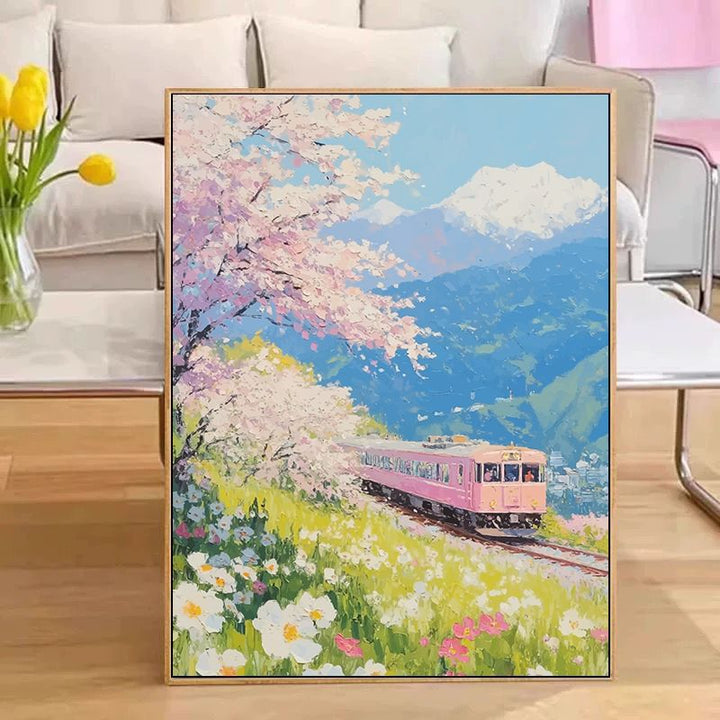 Scenic Train Landscape Wall Art Bowlift